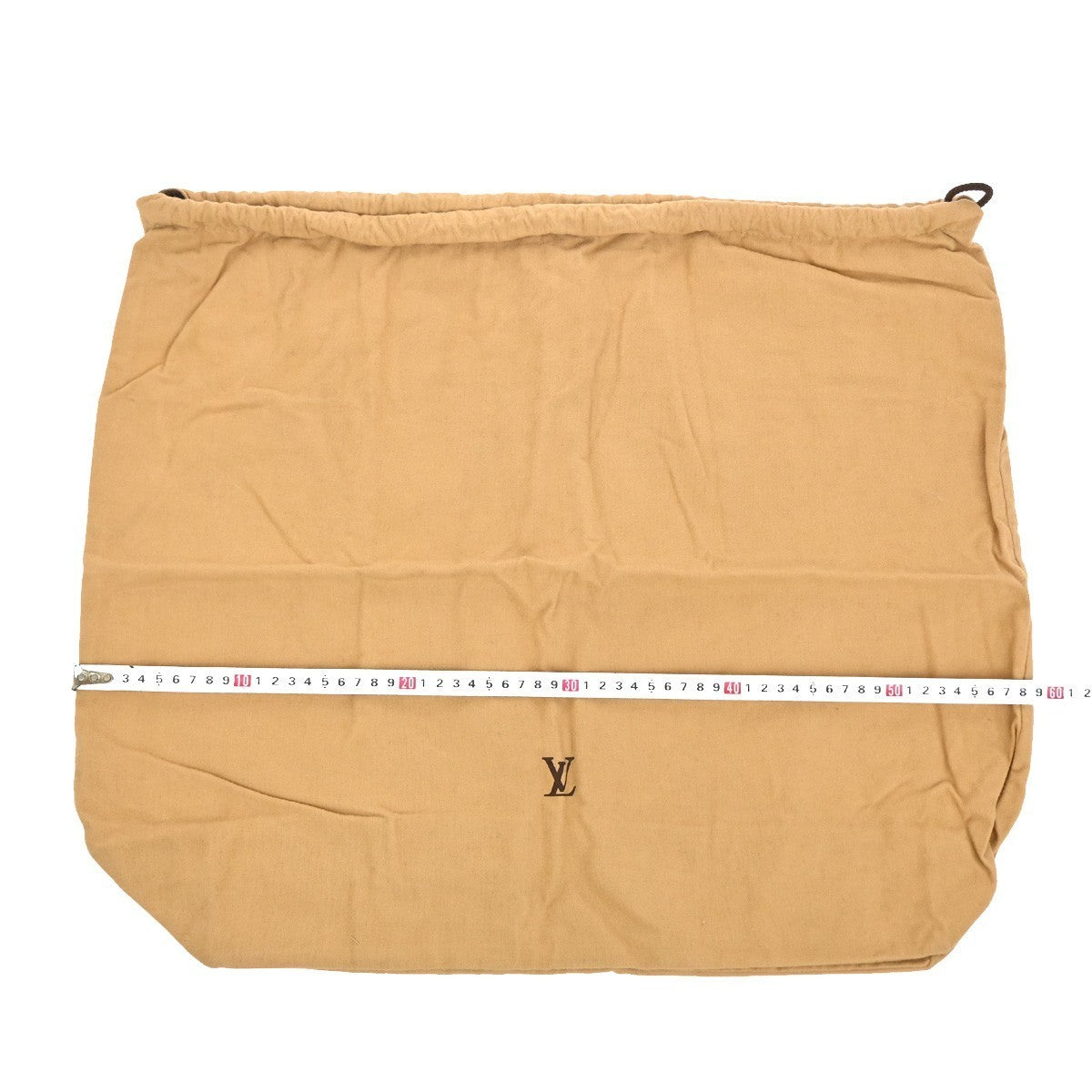 LOUIS VUITTON Logo 10 Set Dust Bag Drawstring Canvas Cotton Beige Brown 09KP044