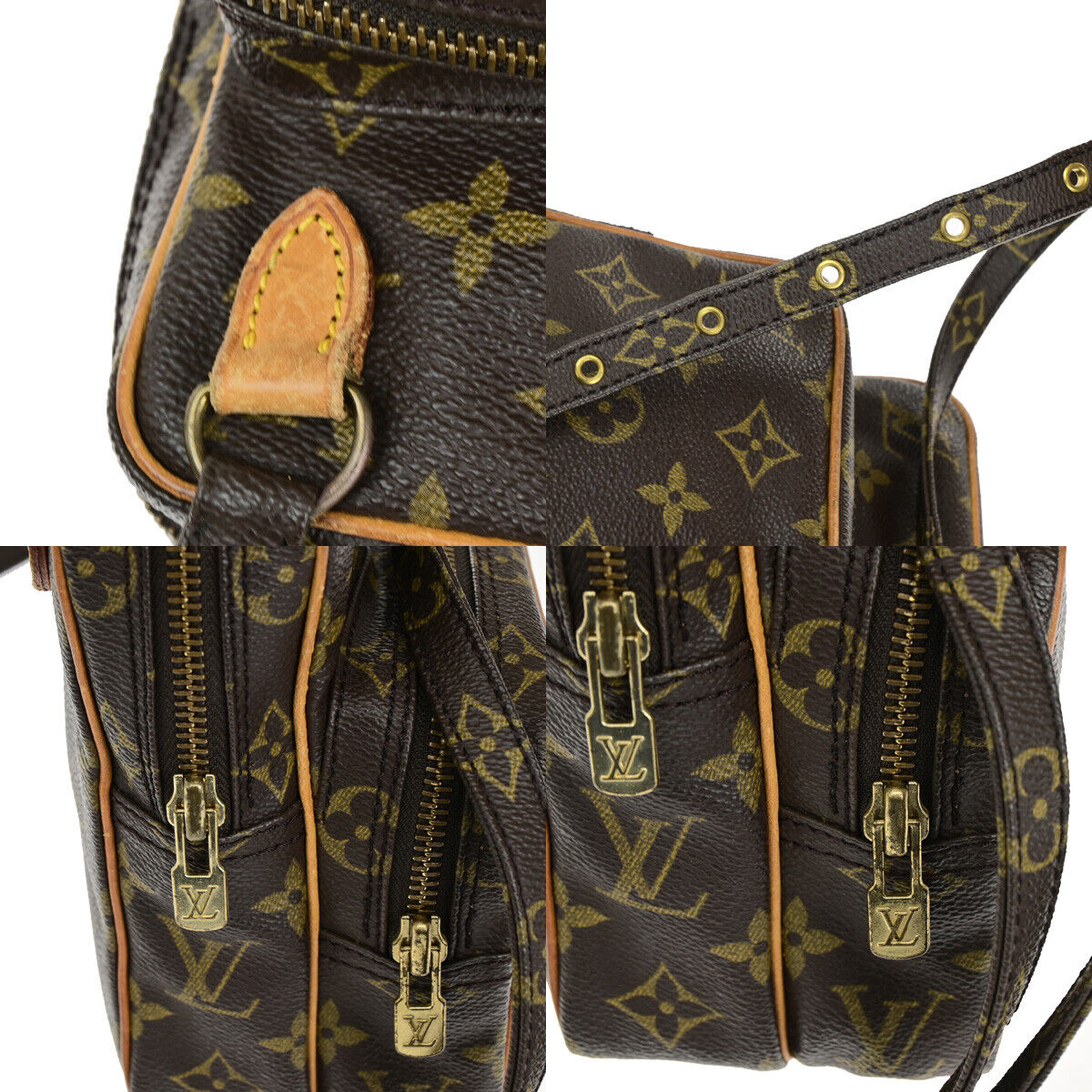 LOUIS VUITTON Mini Amazon Shoulder Bag Monogram Leather Brown M45238 85YF118