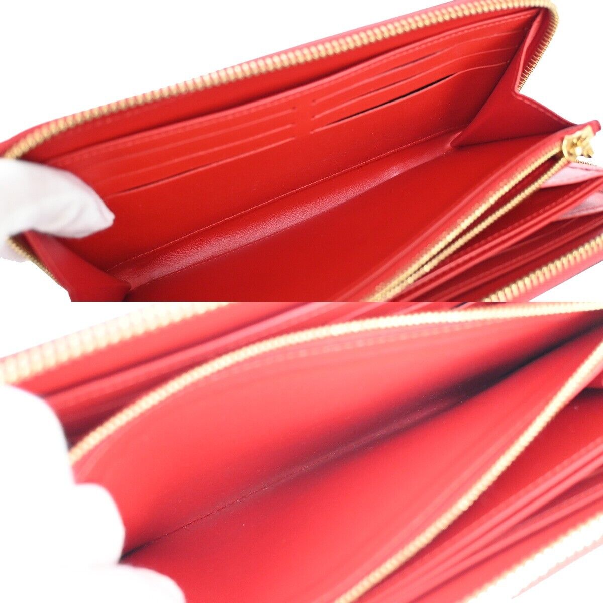 LOUIS VUITTON Zippy Wallet Purse Monogram Vaenis Leather Cerise M90200 32YD753
