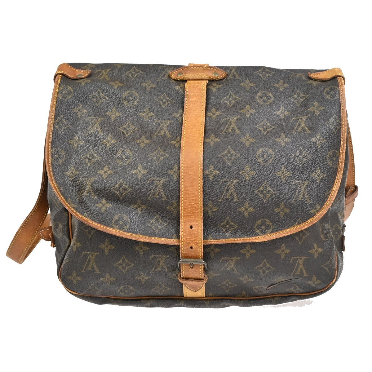 LOUIS VUITTON Saumur 35 Shoulder Bag Monogram Leather BN France M42254 39KC945