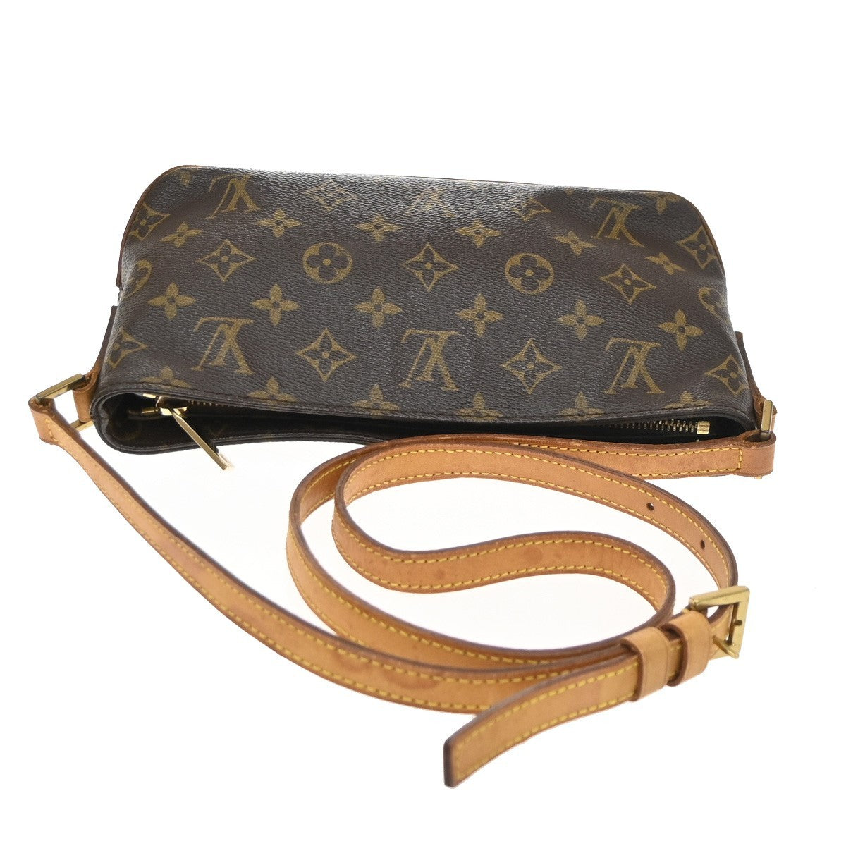 LOUIS VUITTON Logo Trotteur Shoulder Bag Monogram Leather Brown M51240 76YJ280