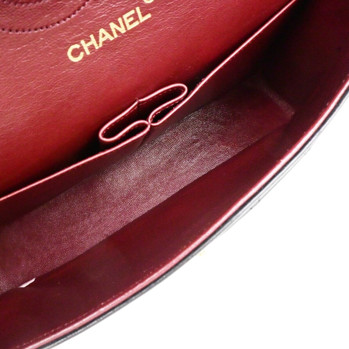 CHANEL CC Matelasse 25 Double Flap Chain Shoulder Bag Leather Black GHW 865RF209
