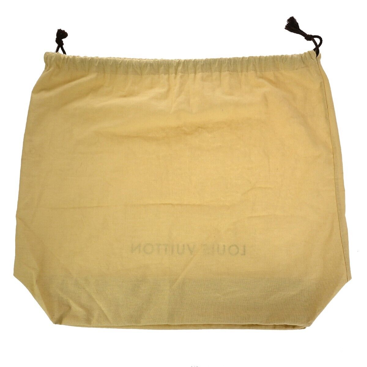 LOUIS VUITTON Logo 10 Set Dust Bag Drawstring Canvas Cotton Beige Brown 09GA871