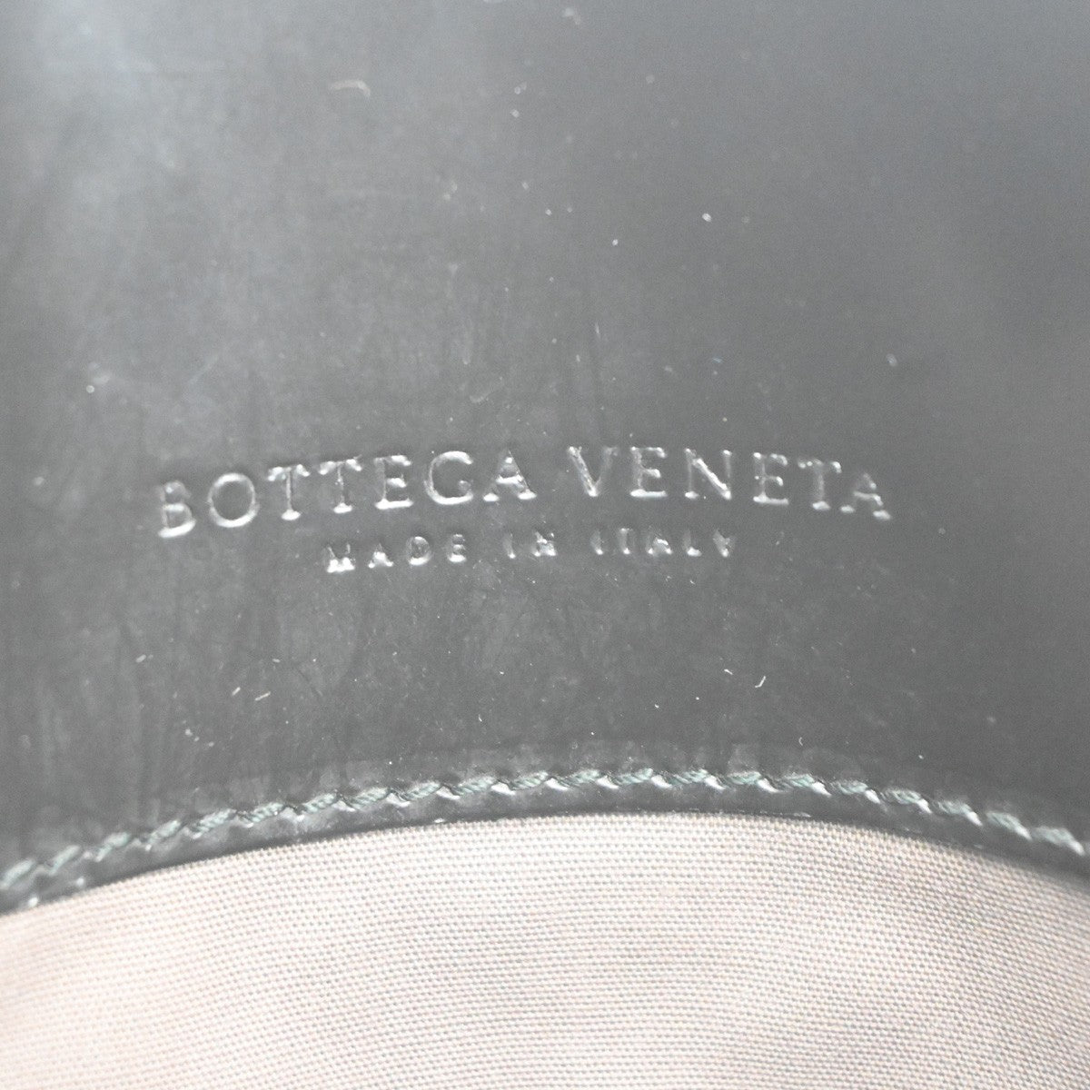 BOTTEGA VENETA Logo Intrecciato Shoulder Bag Leather Black Italy 12RL882