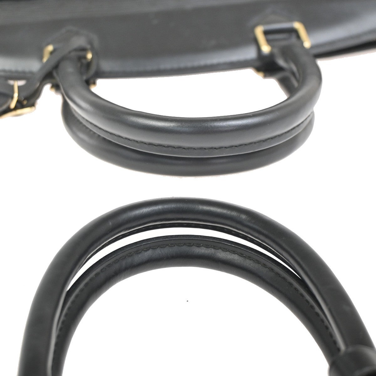 LOUIS VUITTON LV Logo Riviera Hand Bag Epi Leather Black France M48182 33KD051