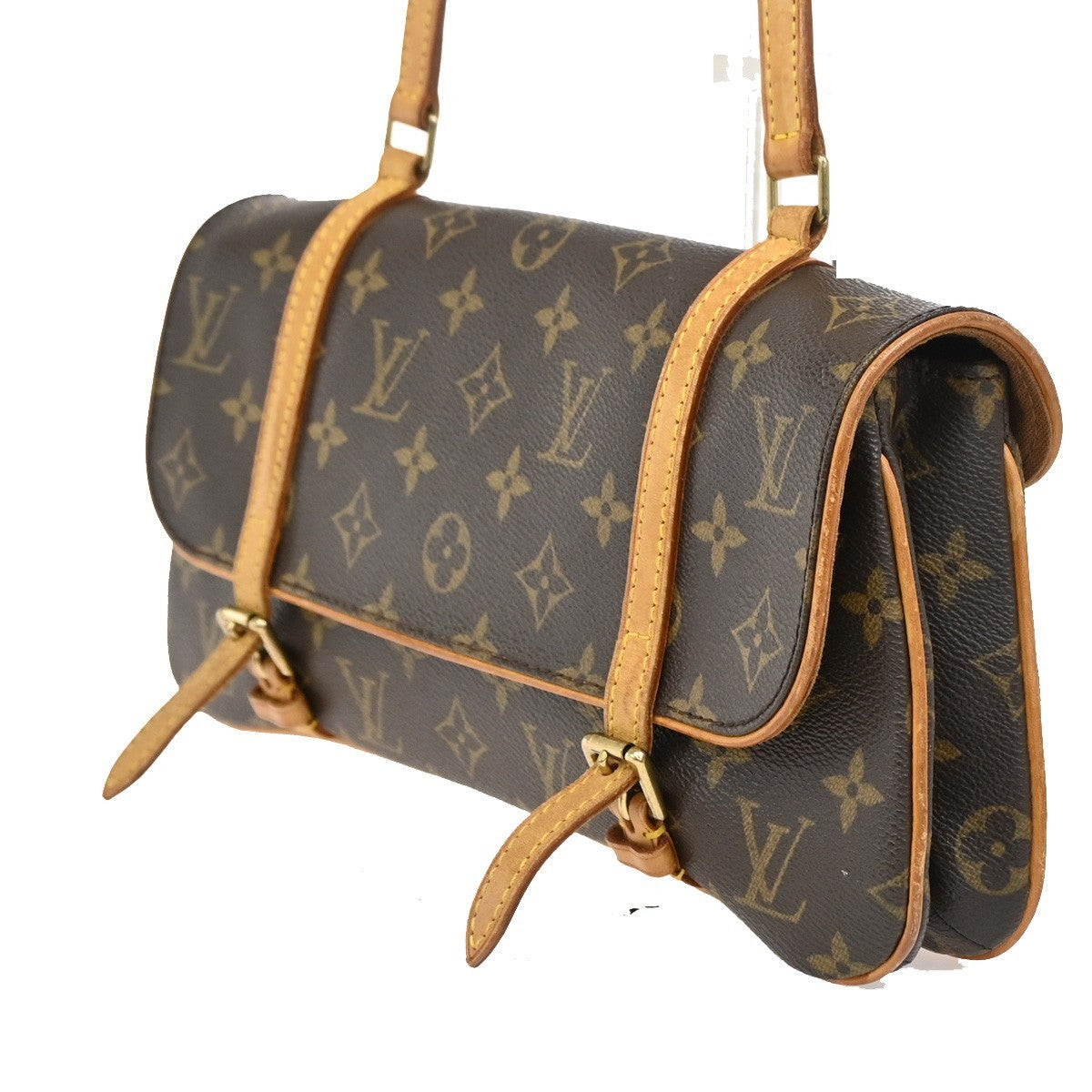 LOUIS VUITTON Marelle Shoulder Bag Monogram Leather Brown France M51157 96DA093