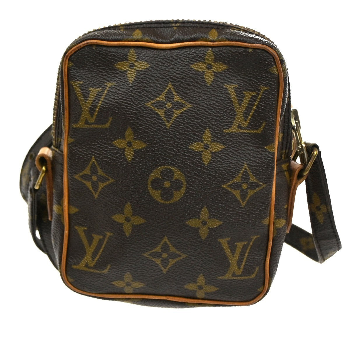 LOUIS VUITTON LV Mini Danube Shoulder Bag Monogram Leather Brown M45268 34CA467