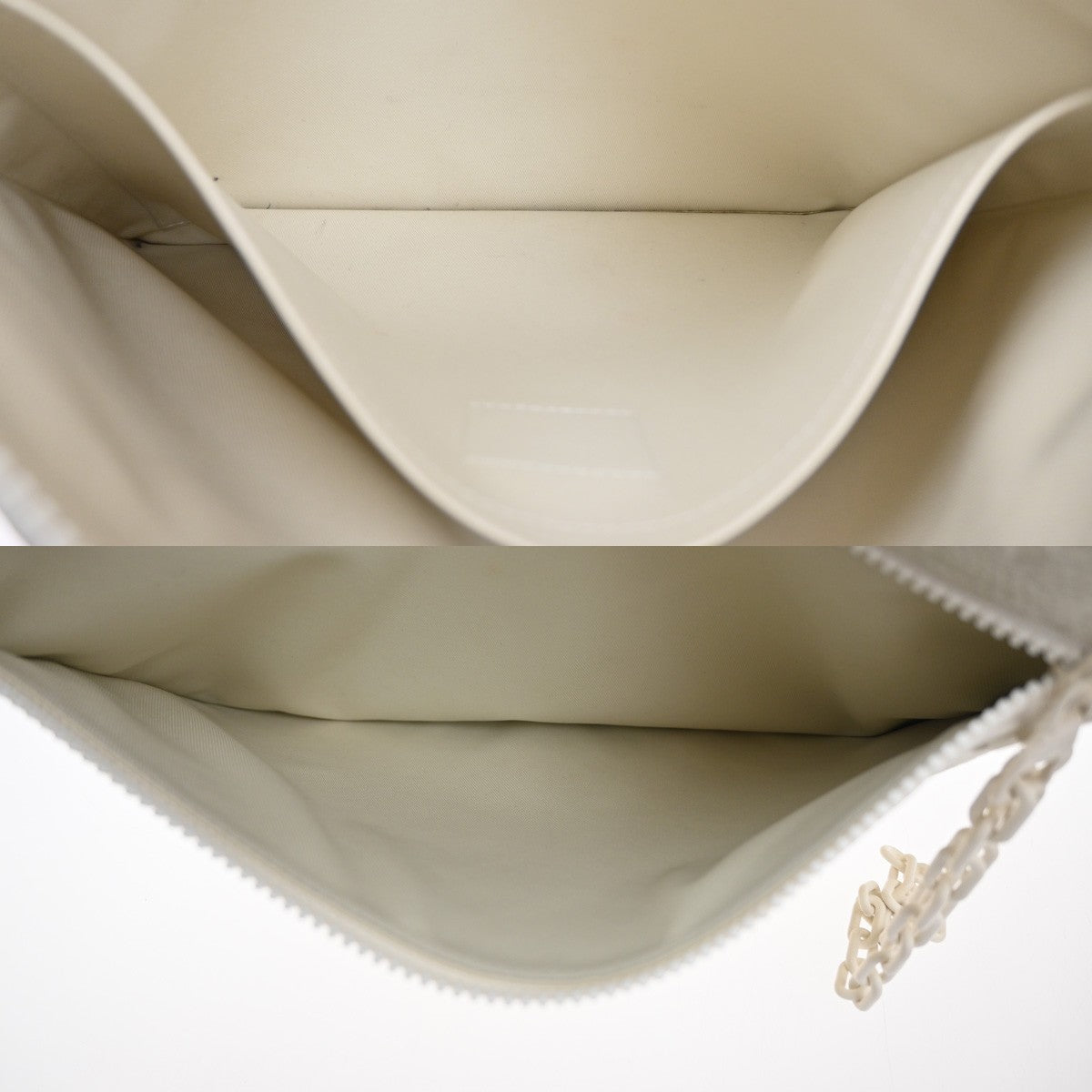 LOUIS VUITTON Pochette A4 Clutch Bag Monogram Taurillon White M67462 16KP544