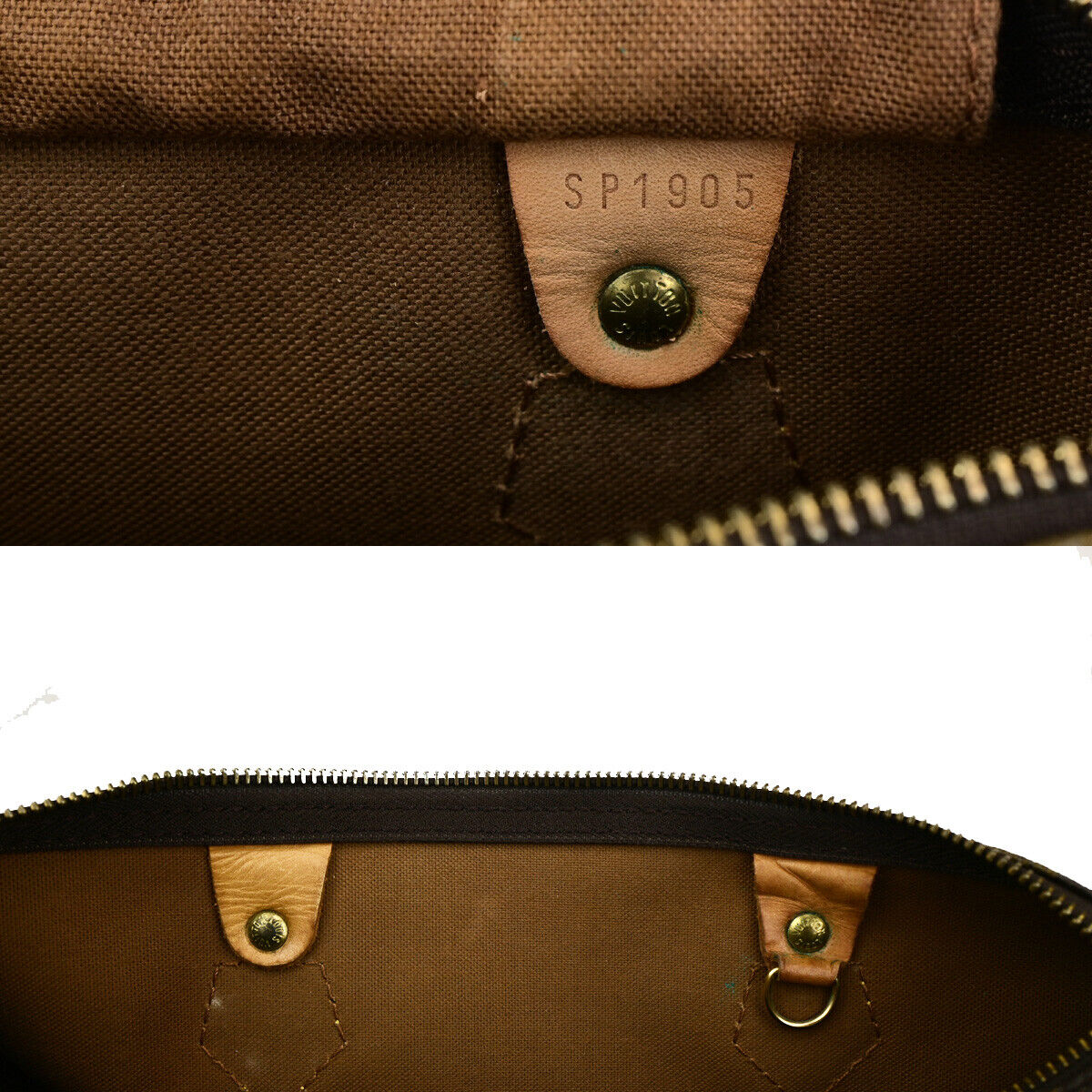 LOUIS VUITTON Speedy 30 Travel Hand Bag Monogram Leather Brown M41526 85SJ485