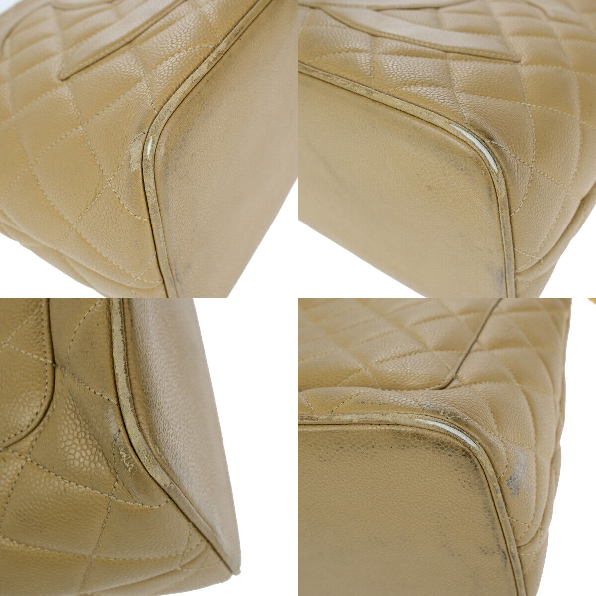 CHANEL CC Medallion Matelasse Shoulder Bag Grained Calfskin Leather BE 46RK561
