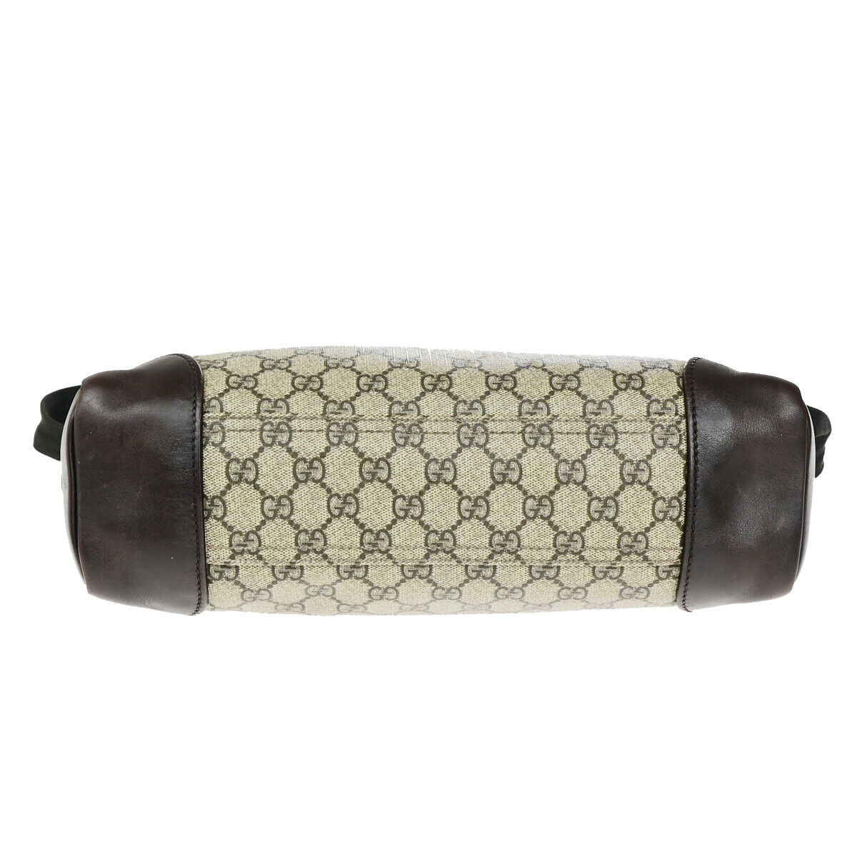 GUCCI Logo GG Pattern Crossbody Shoulder Bag PVC Leather Brown Italy 04YG476
