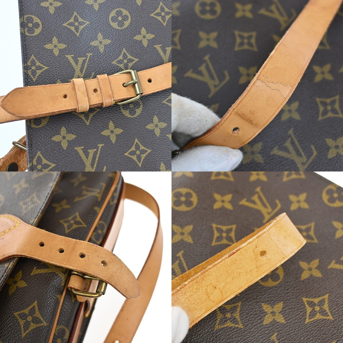 LOUIS VUITTON Cartouchiere GM Shoulder Bag Monogram Leather Brown M51252 88CA207