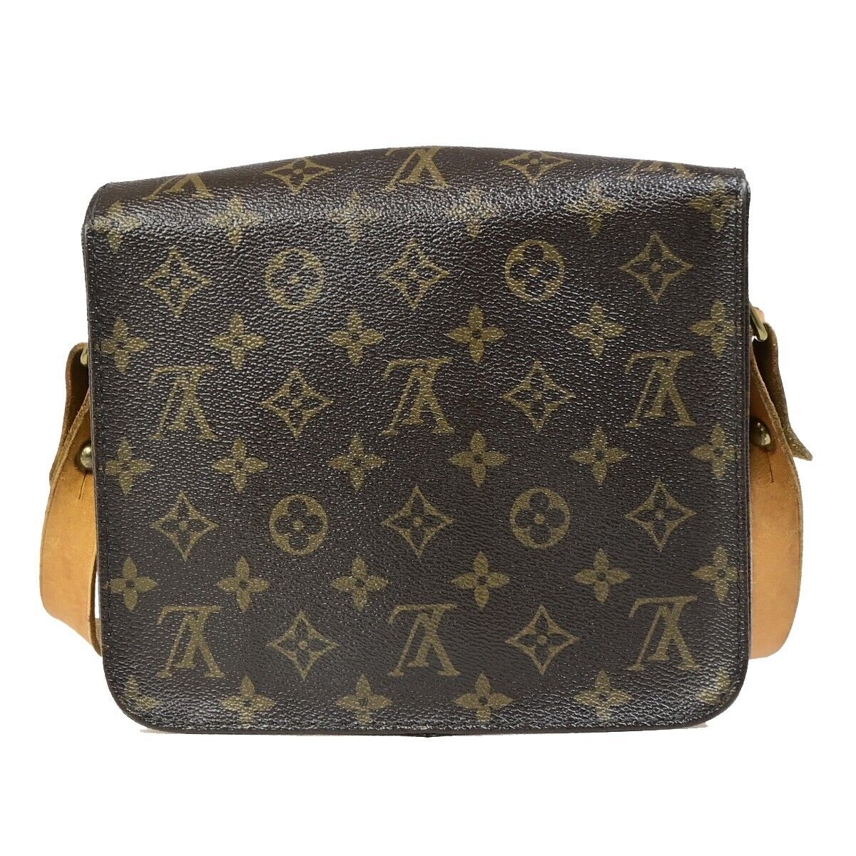 LOUIS VUITTON Cartouchiere MM Shoulder Bag Monogram Leather Brown M51253 36EB598