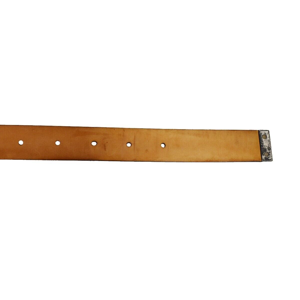LOUIS VUITTON Ceinture Carre Belt Monogram Leather Brown Silver Spain 63YC264