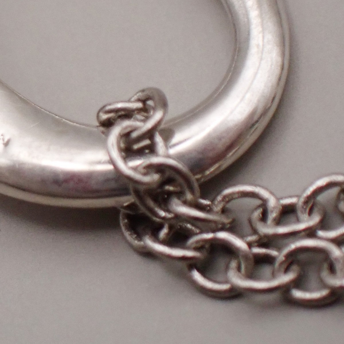 TIFFANY & CO. Open Heart 22mm Chain Necklace Ag 925 Elsa Peretti Silver 02YH718