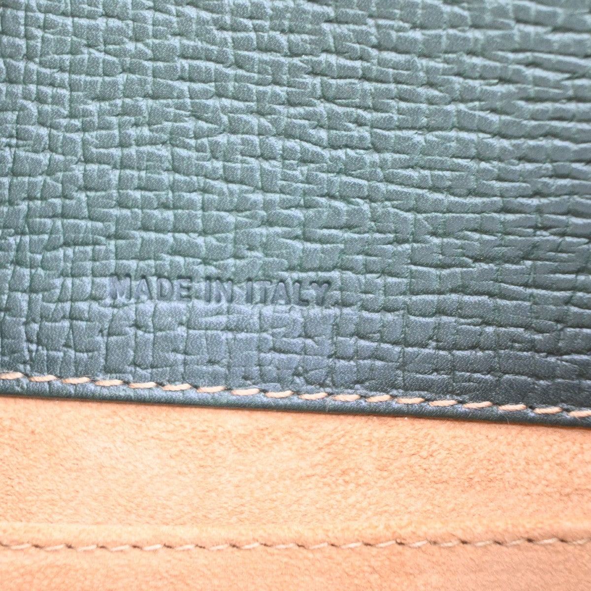 LOEWE Logo Turn Lock Shoulder Hand Bag Leather Green GHW Italy 86YJ123