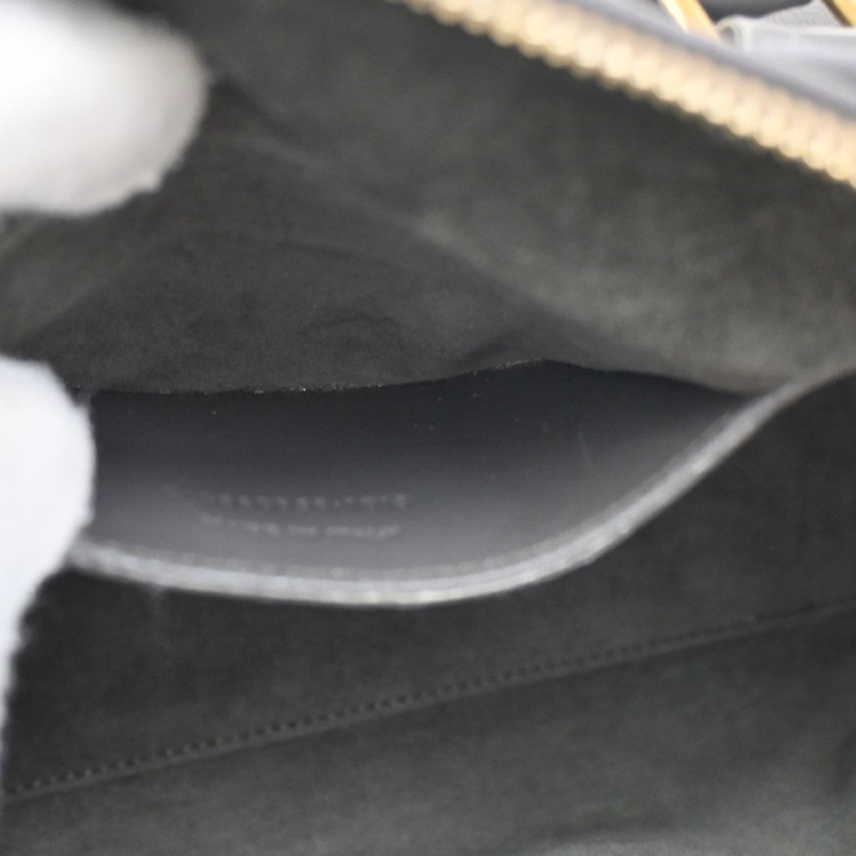 SAINT LAURENT Baby Duffle 2way Shoulder Hand Bag Leather Gray GHW Italy 84DA190