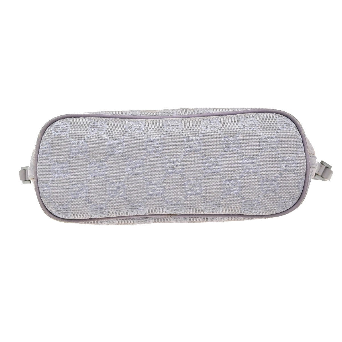 GUCCI Logo GG Pattern Shoulder Hand Bag Canvas Leather Lavender Italy 66EG020