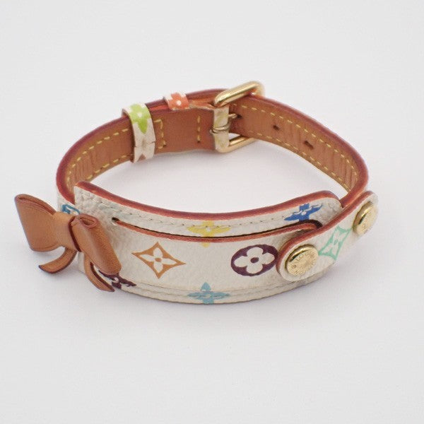 LOUIS VUITTON Porte Adresse Bracelet Bangle Monogram Multi White M92594 04MA180