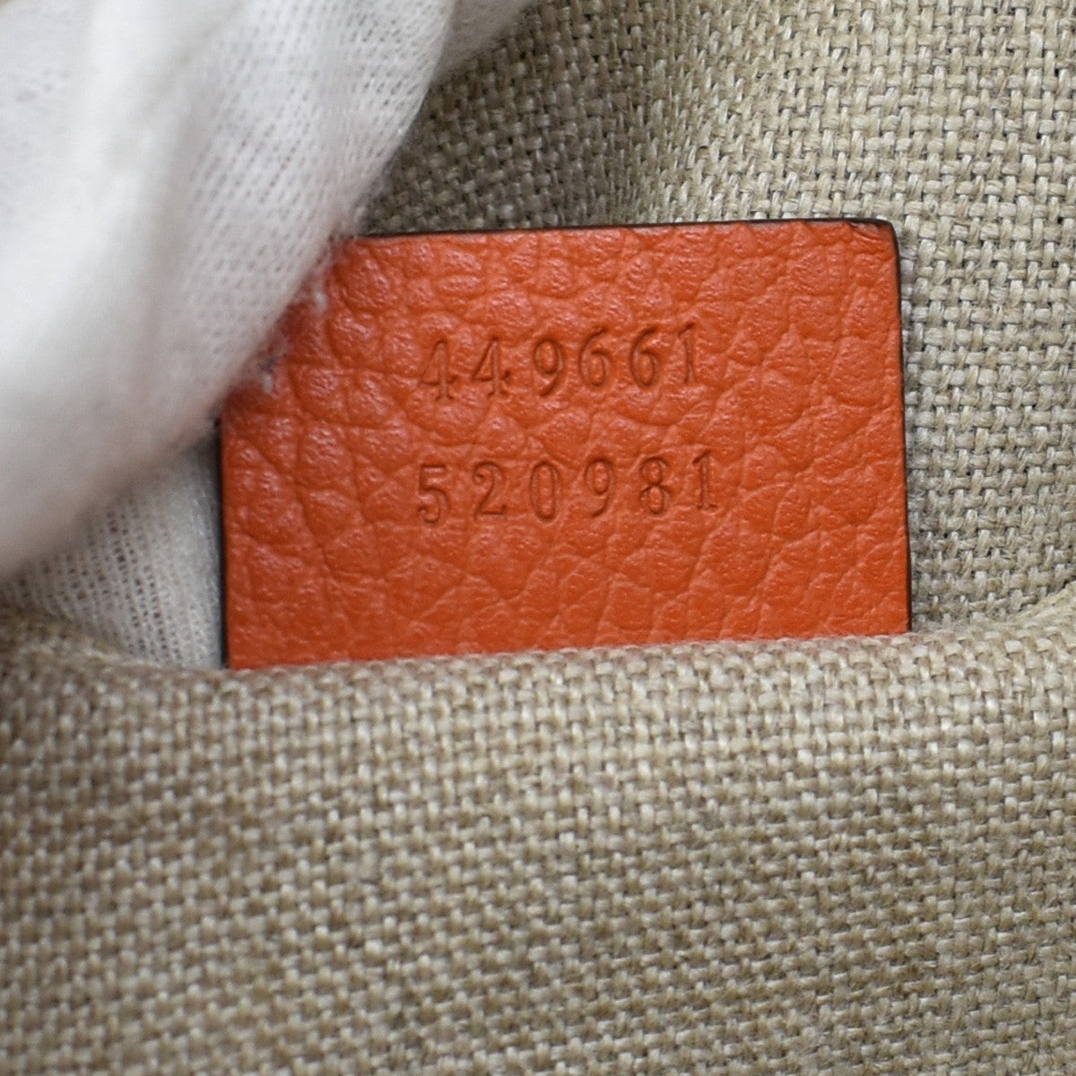 GUCCI Logo Interlocking G 2Way Shoulder Hand Bag Leather Orange GHW 93KB068