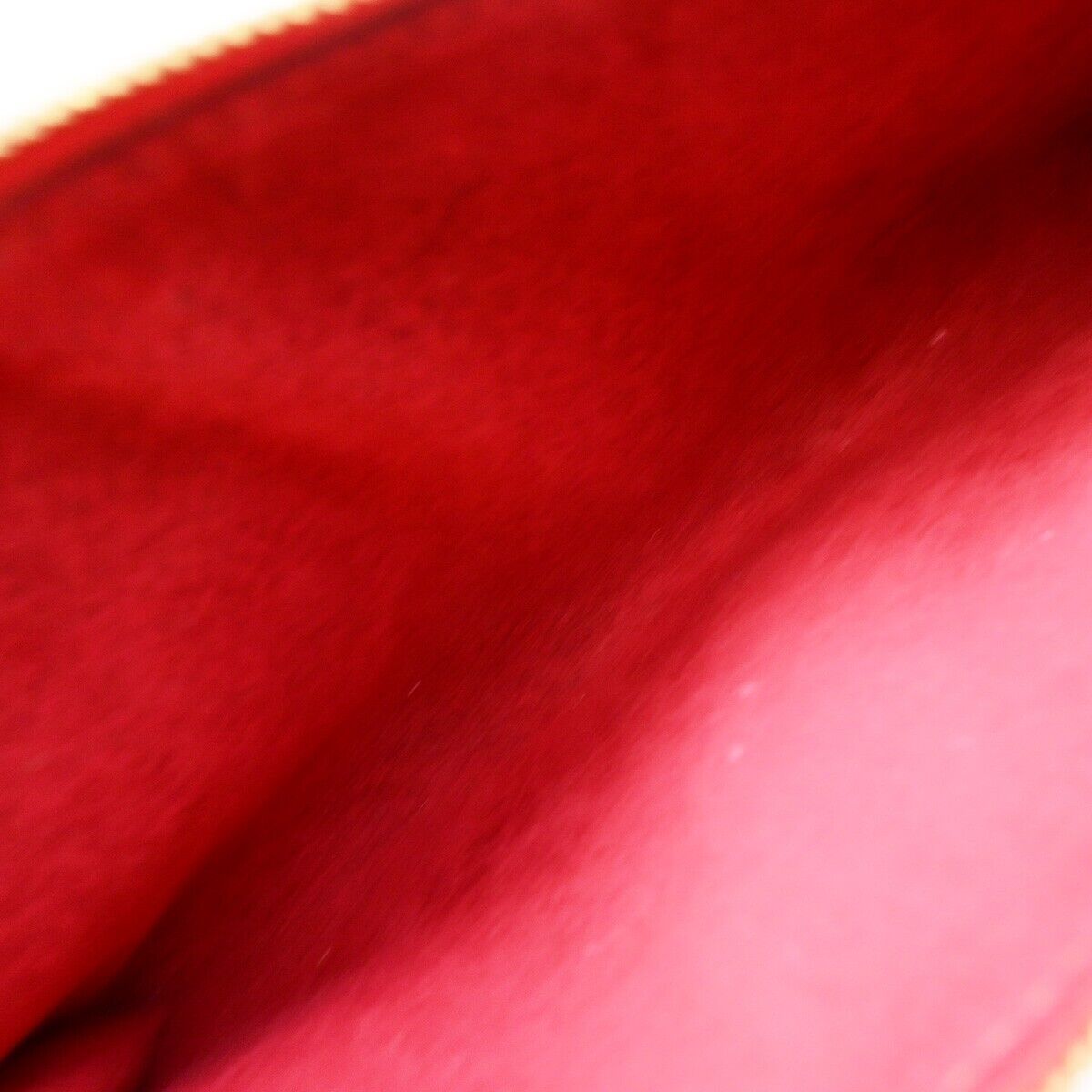 LOUIS VUITTON LV Pochette Accessoires Hand Bag Epi Leather Red M52947 32ED077