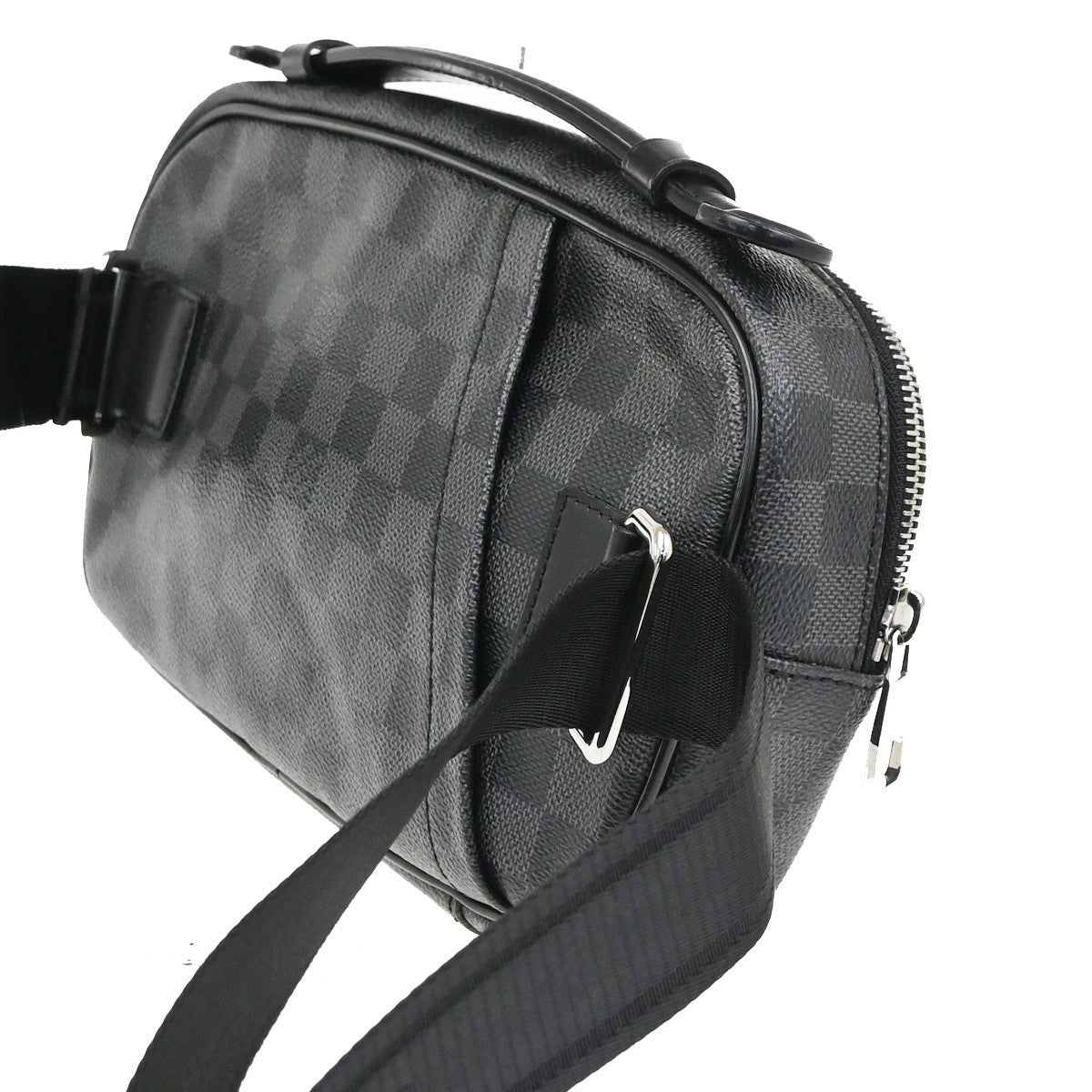 LOUIS VUITTON Ambler Shoulder bag Damier Graphite Leather Black N41289 55TA692