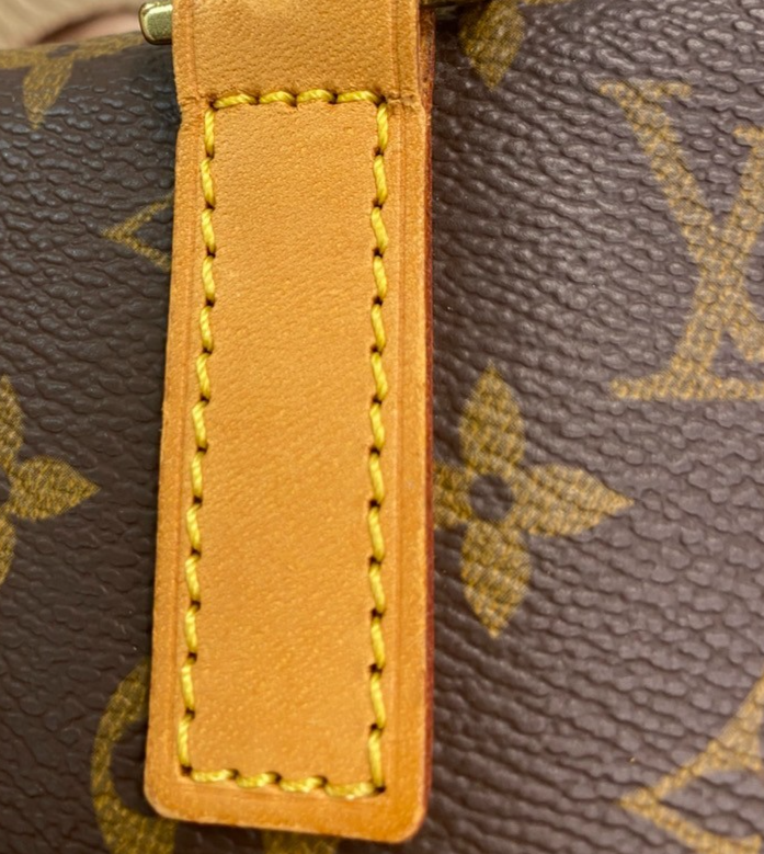 LOUIS VUITTON Cabas Mezzo Shoulder Bag Monogram Leather Brown M51151 10KC189