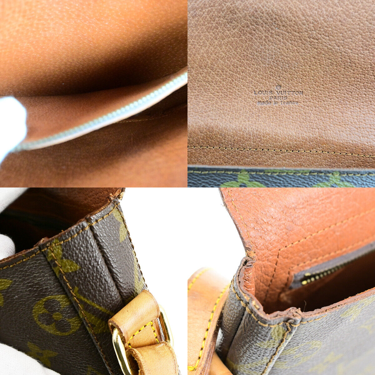 LOUIS VUITTON Chantilly GM Shoulder Bag Monogram Leather Brown M51232 69SJ611