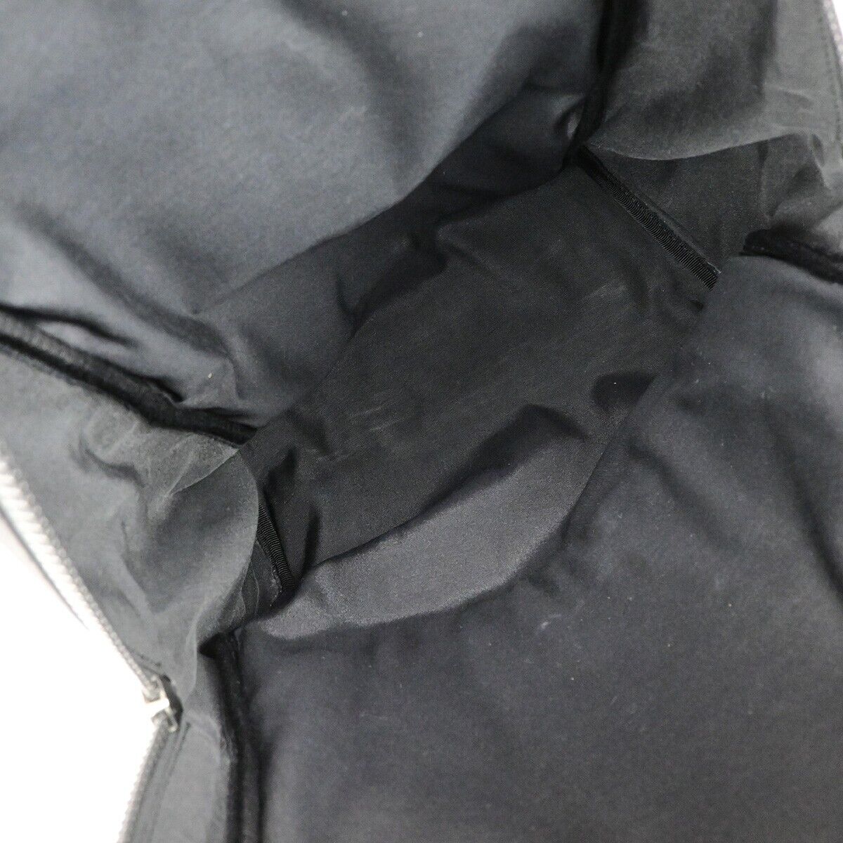 GUCCI Logo Sherry GG Pattern Backpack Bag Nylon Leather Black Italy 21RK735