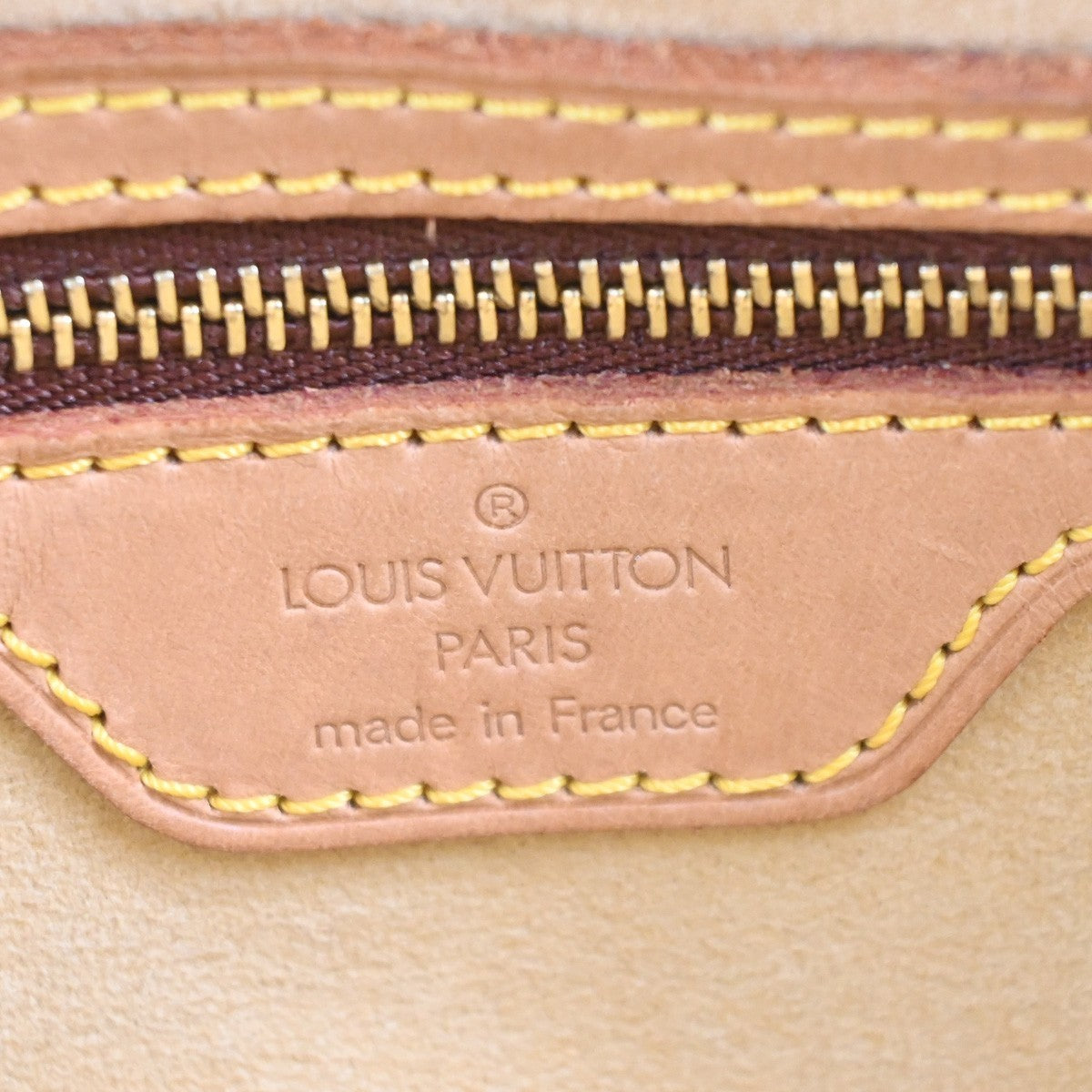 LOUIS VUITTON Logo Looping GM Shoulder Bag Monogram Leather Brown M51145 18PA109