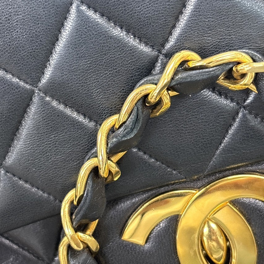 CHANEL CC Maxi Jumbo Matelasse 34 Chain Shoulder Bag Leather BK France 827RQ039