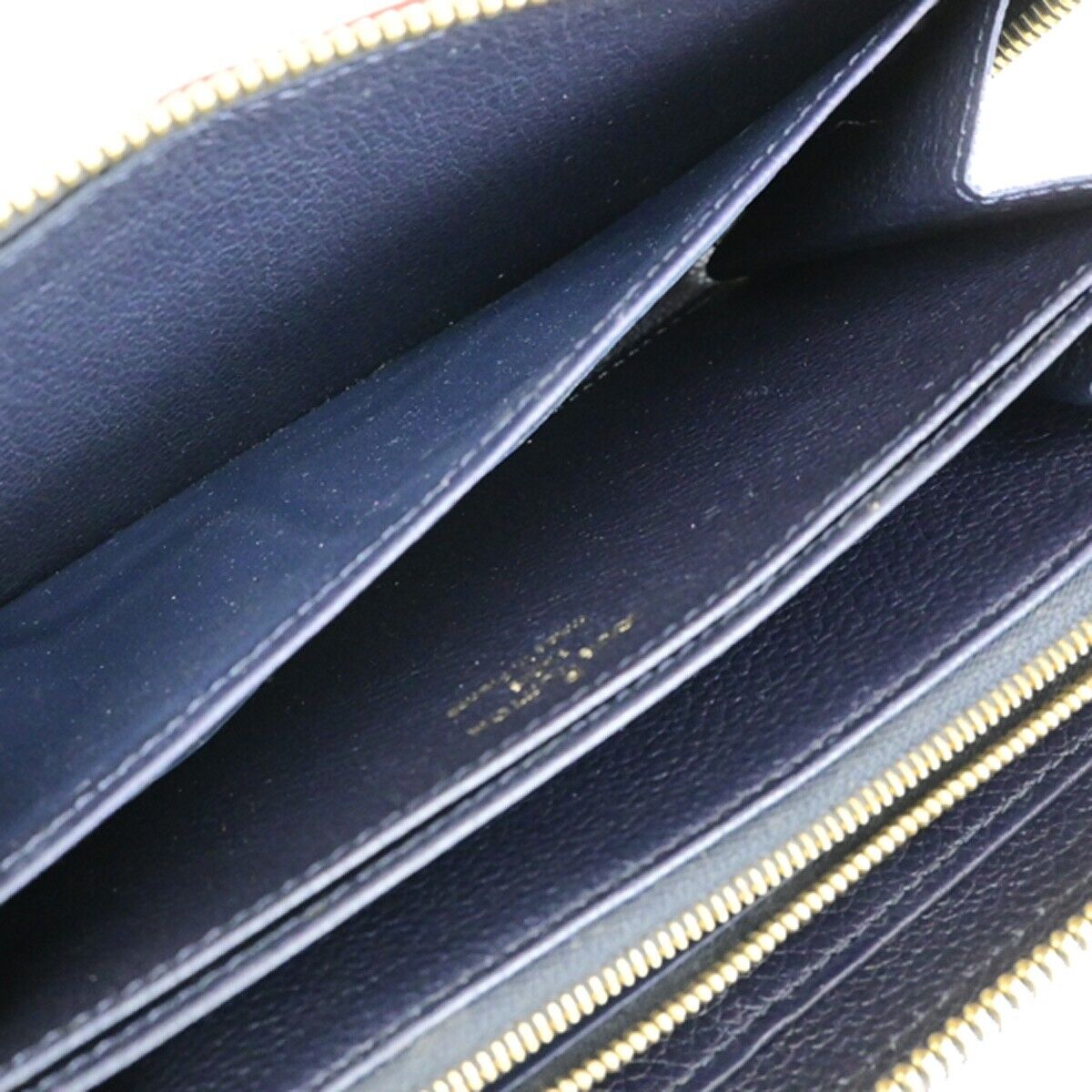 LOUIS VUITTON LV Zippy Long Wallet Monogram Empreinte Navy Blue M62121 73SJ473