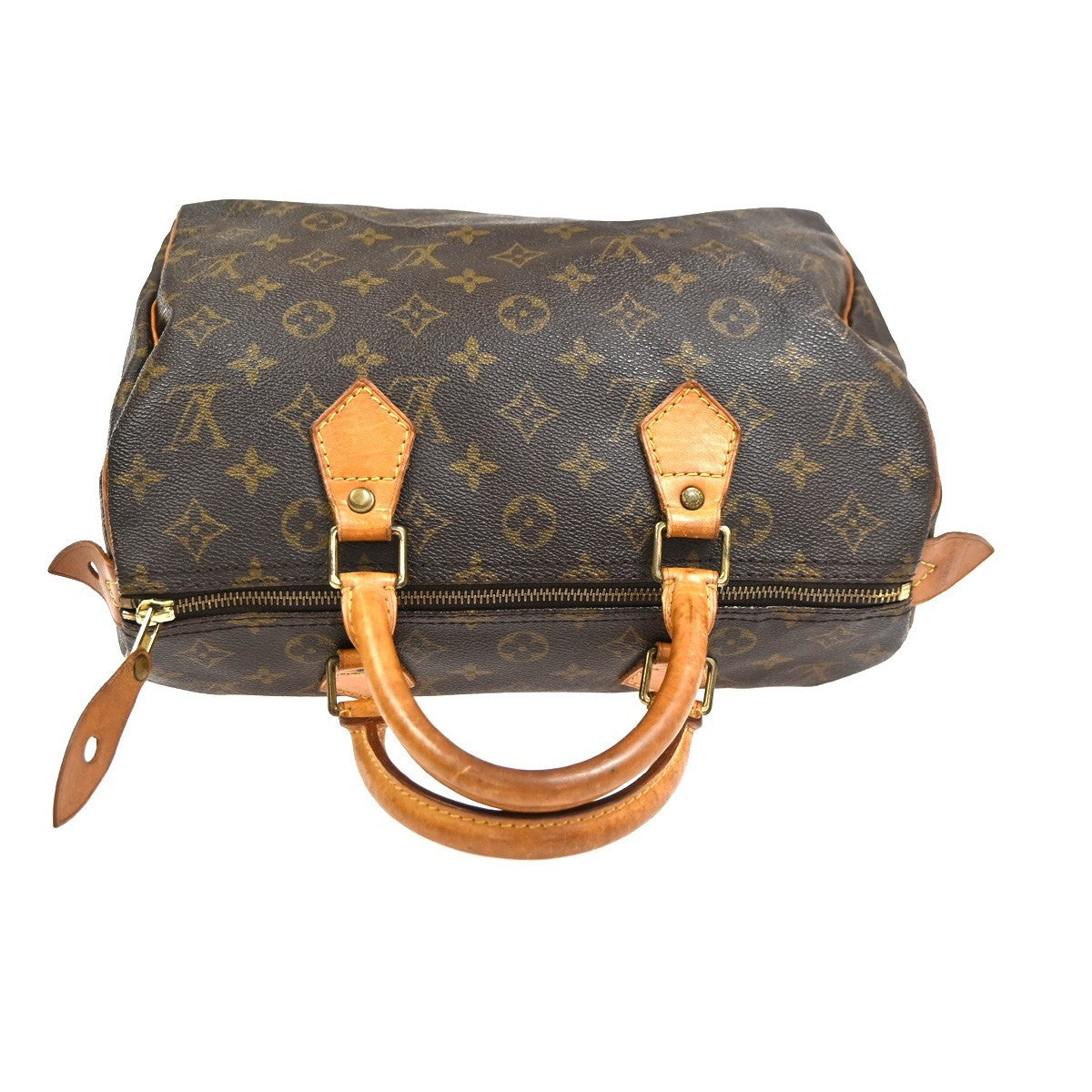 LOUIS VUITTON Speedy 30 Travel Hand Bag Monogram Leather Brown M41526 14SA001