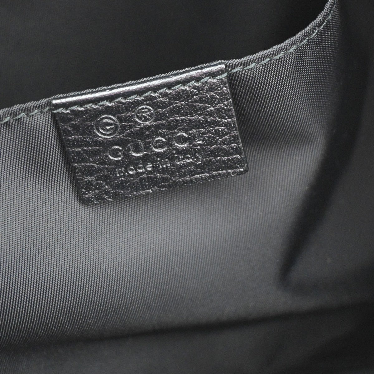 GUCCI Logo GG Pattern Backpack Bag Nylon Leather Black SHW Italy 99YH952
