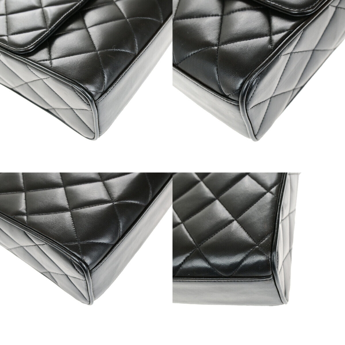 CHANEL CC Logo Matelasse Shoulder Bag Lambskin Leather BK GHW Vintage 321RK697