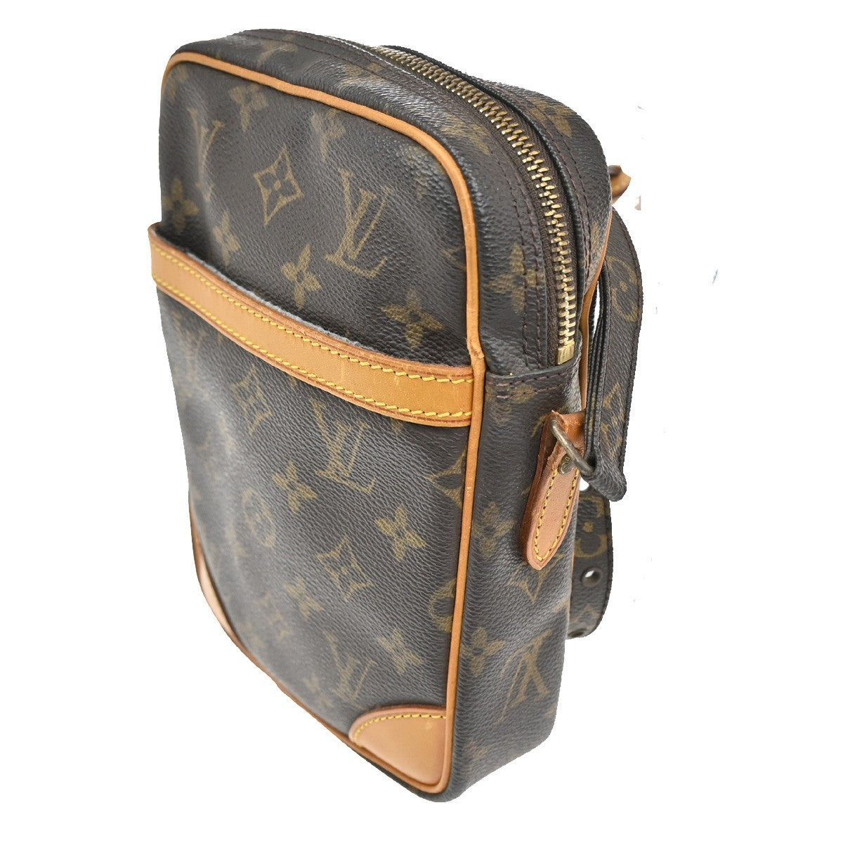 LOUIS VUITTON Danube Shoulder Bag Monogram Leather Brown France M45266 89MA076