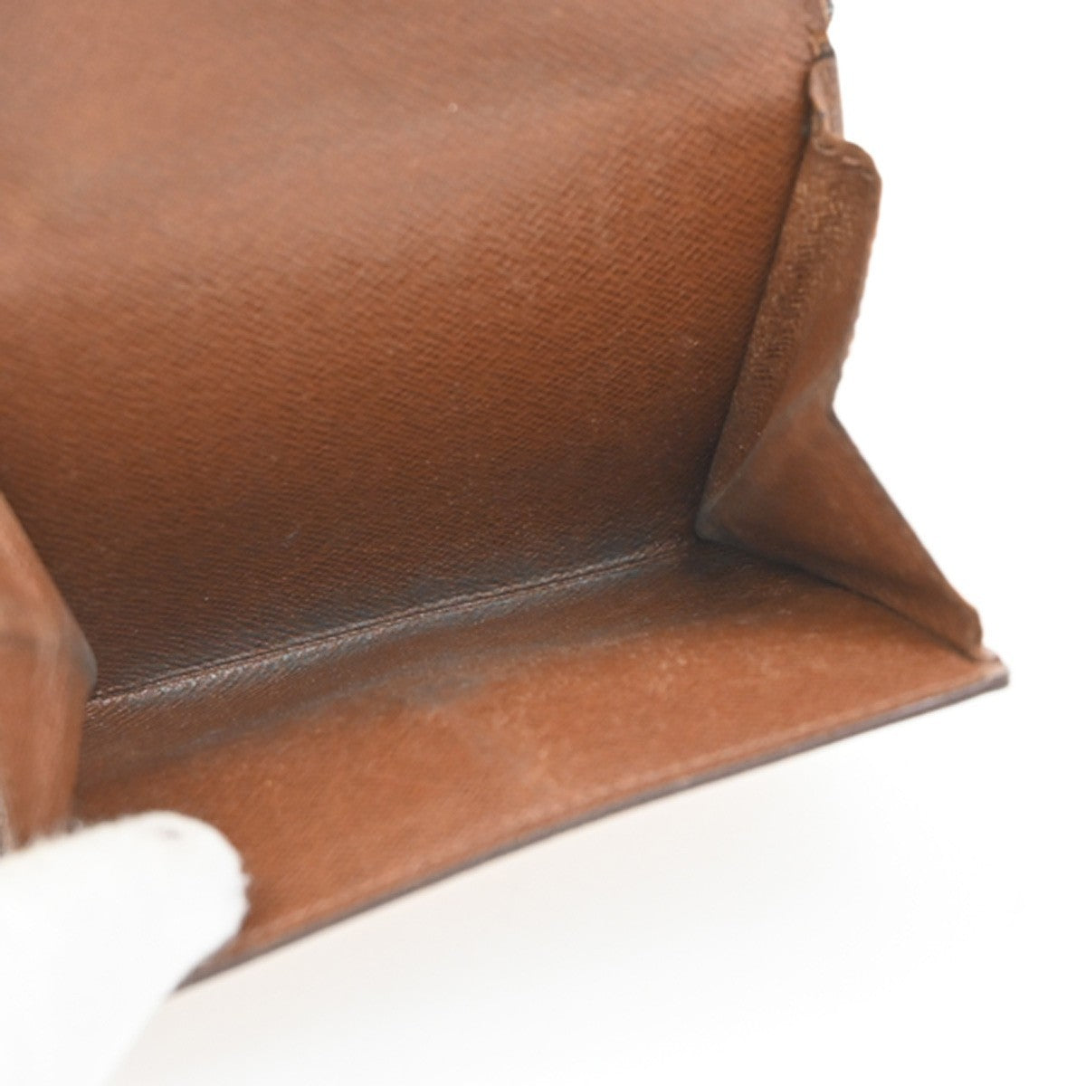LOUIS VUITTON LV Logo 2 Set Bifold Wallet Monogram Leather Brown 05KC357