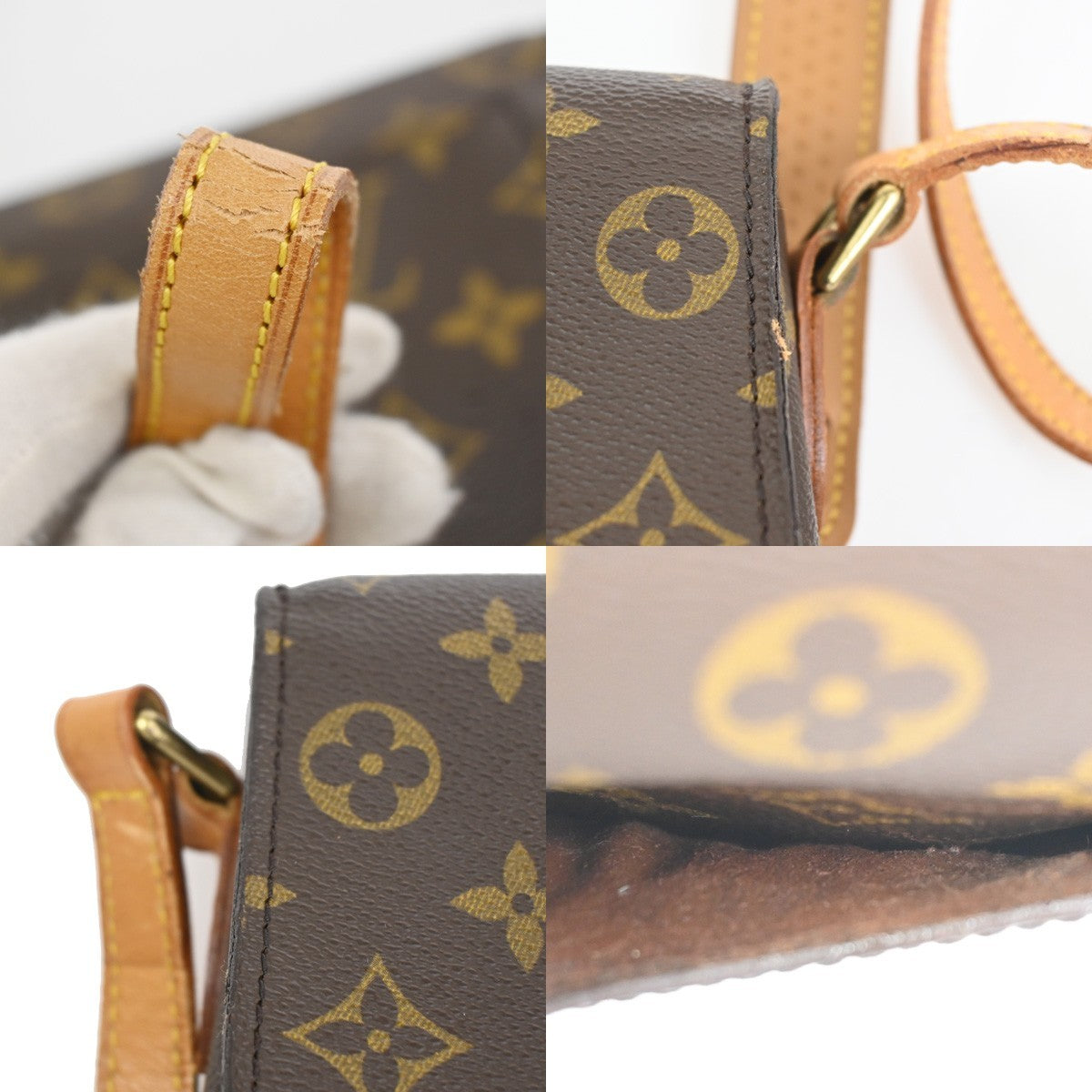 LOUIS VUITTON Saint Cloud MM Shoulder Bag Monogram Leather Brown M51243 82KC898