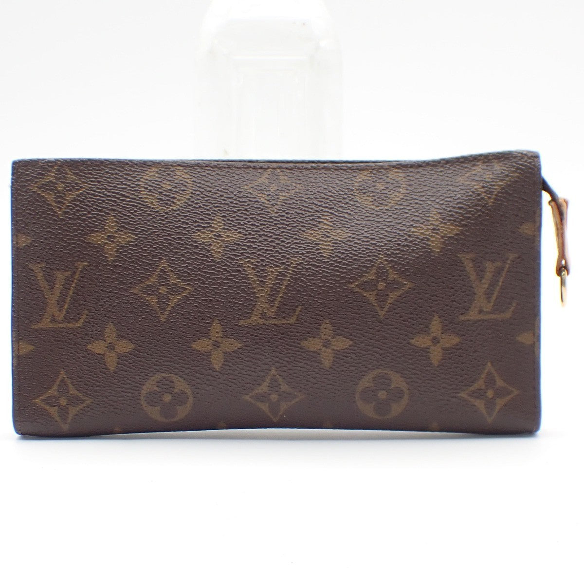 LOUIS VUITTON Logo BUCKET GM Pouch Bag Monogram Leather Brown France 60KB737
