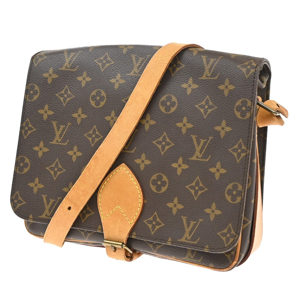 LOUIS VUITTON Cartouchiere GM Shoulder Bag Monogram Leather Brown M51252 32CA089
