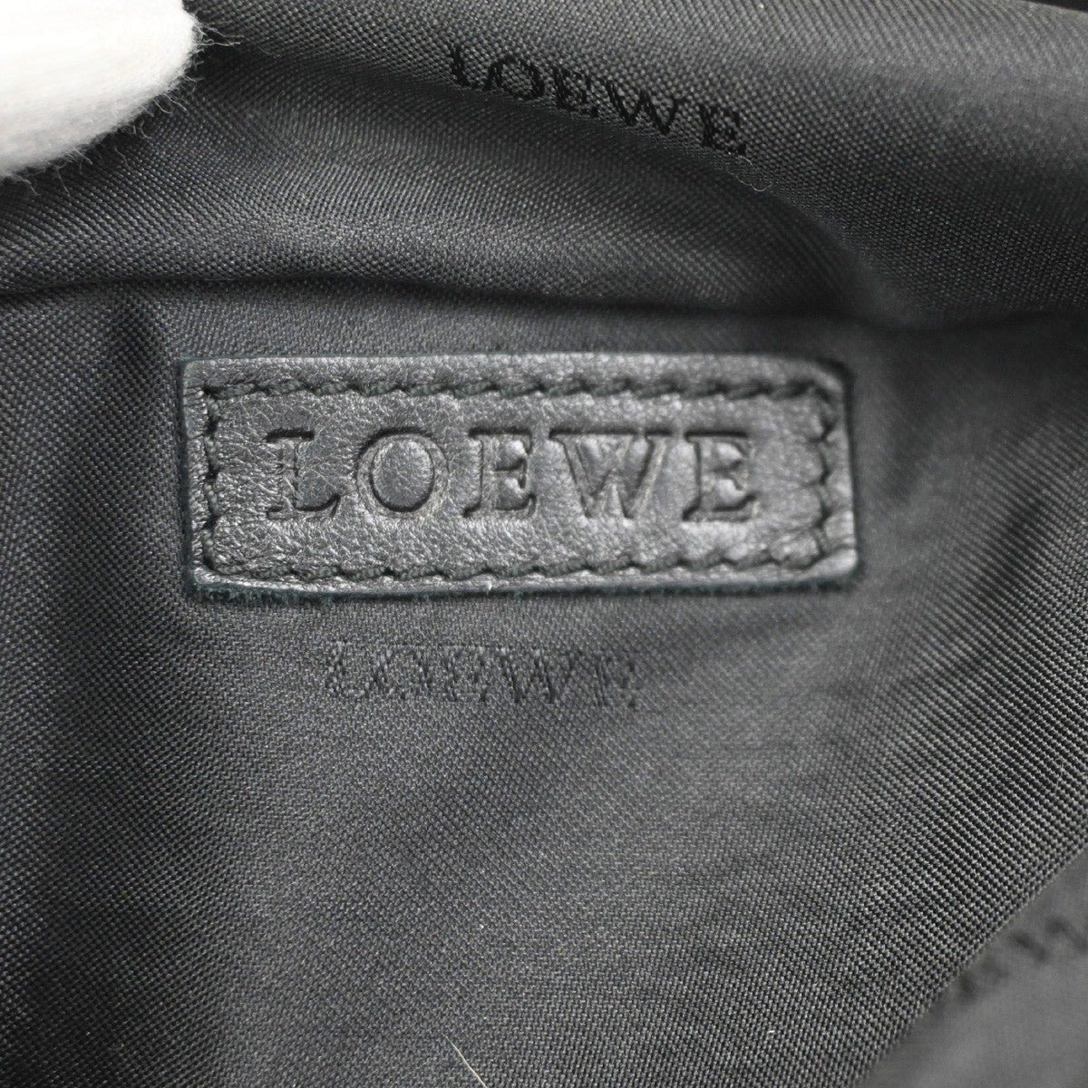 LOEWE ANAGRAM Logo Aire Handbag Nappa Leather Black SHW Spain 84CA580