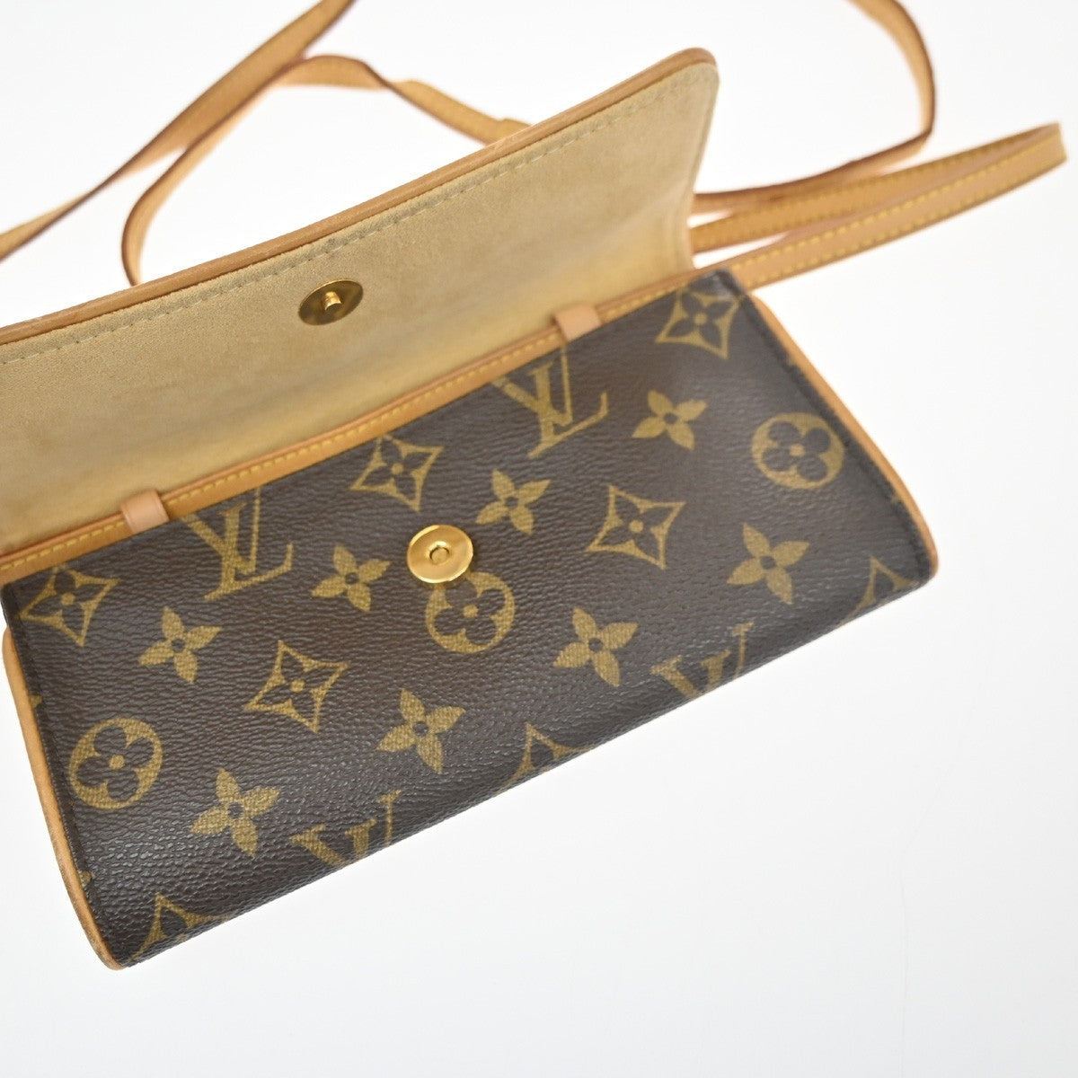 LOUIS VUITTON Pochette Twin PM 2Way Shoulder Clutch Bag Monogram M51854 80MA553