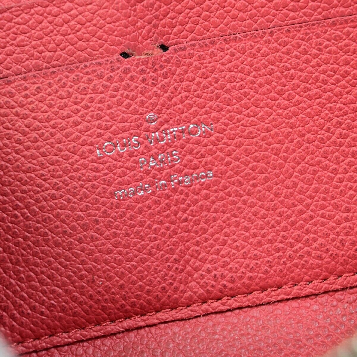 LOUIS VUITTON Long Zippy Wallet Monogram Empreinte Leather Cherry M68571 66EB325