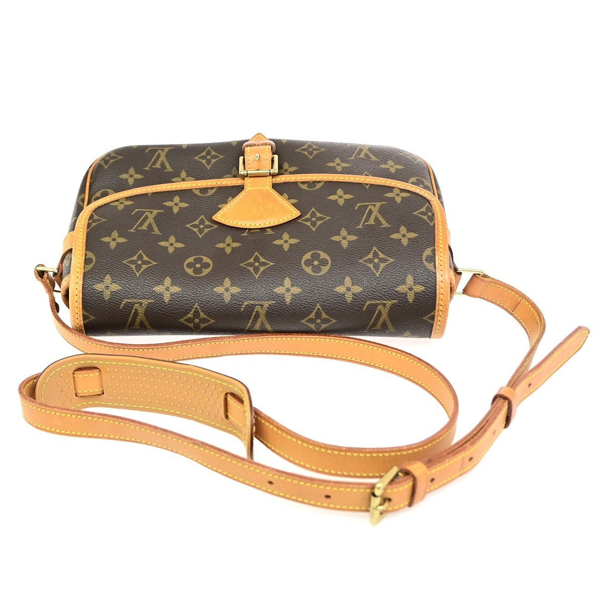 LOUIS VUITTON Sologne Shoulder Bag Monogram Leather Brown France M42250 41RQ082