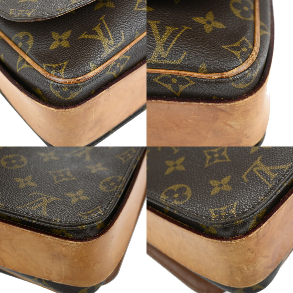 LOUIS VUITTON Cartouchiere GM Shoulder Bag Monogram Leather Brown M51252 80YE380
