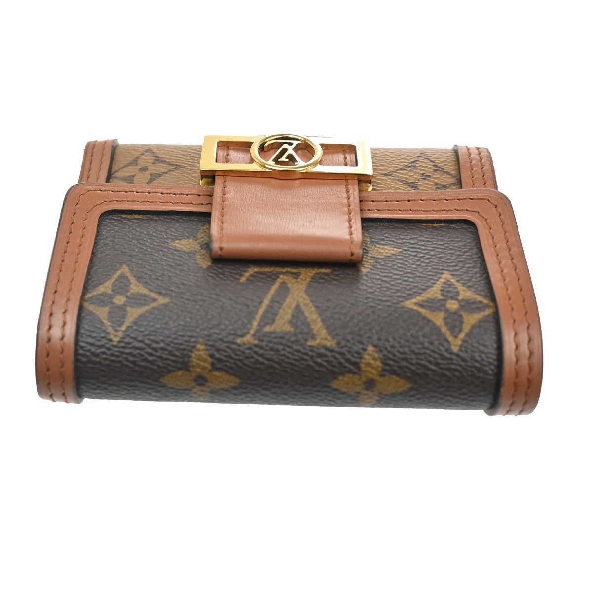 LOUIS VUITTON Dauphine Compact Wallet Monogram Reverse Leather M68725 83CA637