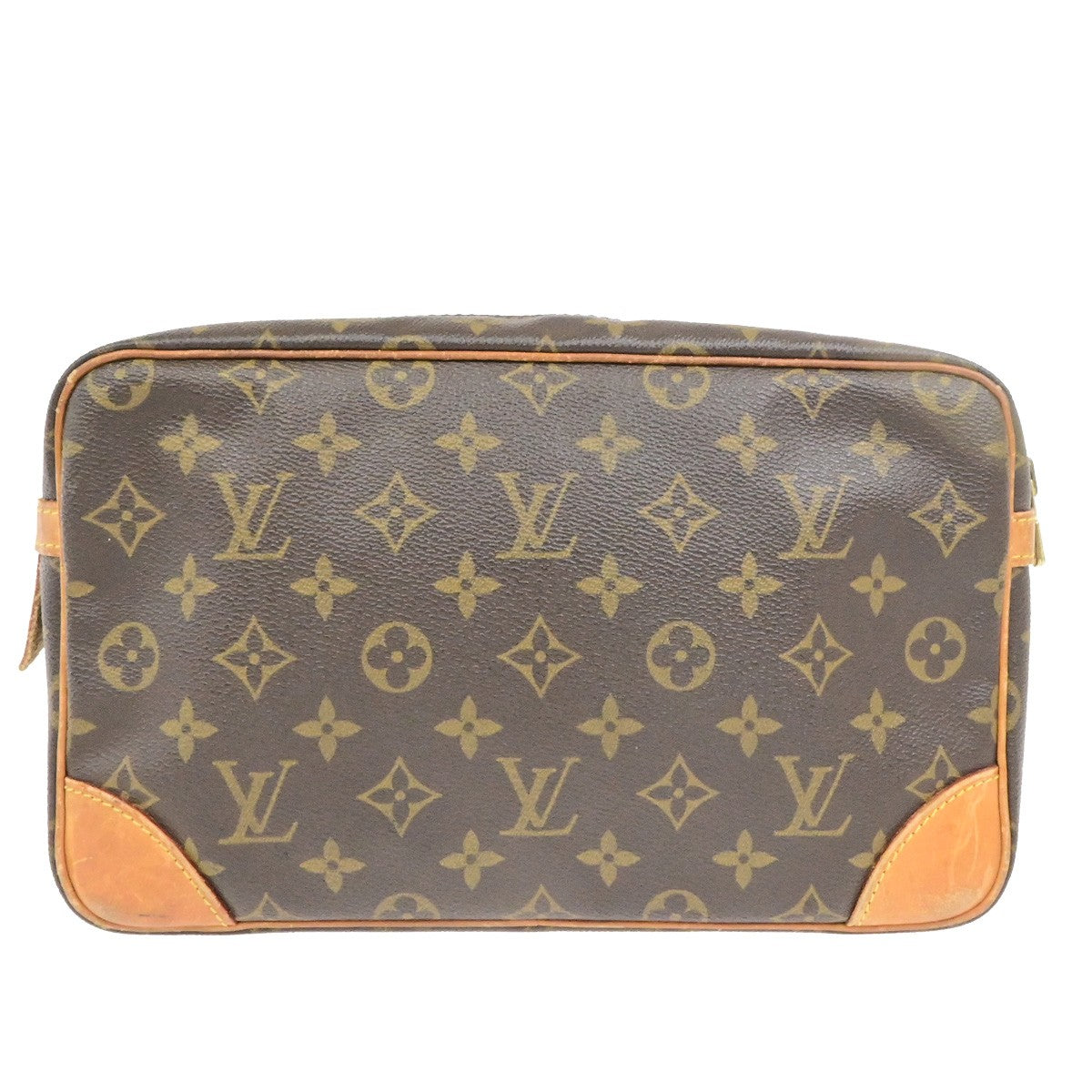 LOUIS VUITTON Compiegne 28 Clutch Hand Bag Monogram Leather Brown M51845 61YH084
