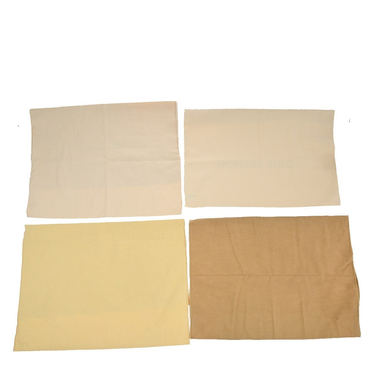 LOUIS VUITTON Logo 20 Set Drawstring Dust Bag Canvas Cotton Beige Brown 63EG383