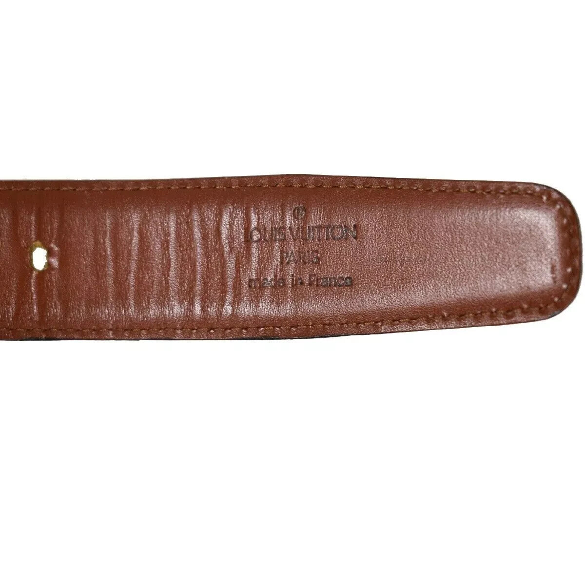 LOUIS VUITTON Ceinture Classic Belt Epi Leather 84/34 Brown Accessory 66YC265
