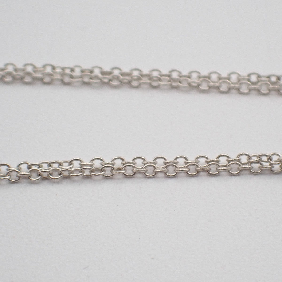 Tiffany & Co. Logo Tear Drop Chain Necklace Pendant Ag 925 Silver 09KC579
